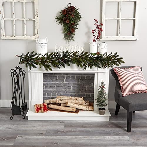 60in. Pine & Pinecone Garland,Green - Image 3