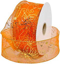 Morex Change of Season Ribbon, Wired Organza, 2.5 inches by 50 Yards, Rust Gold by MorexRibbon