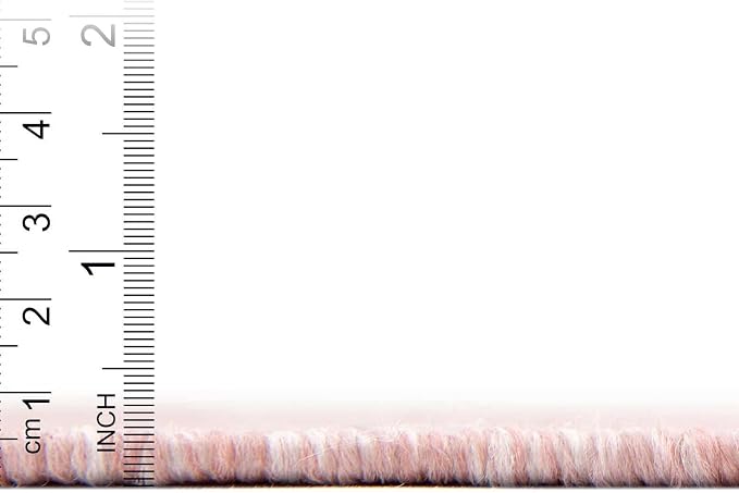 Unique Loom Collection Casual Transitional Solid Heathered Indoor/Outdoor Flatweave Area Rug (2' 2" x 3' 1" Oval, Whisper Pink/Ivory)