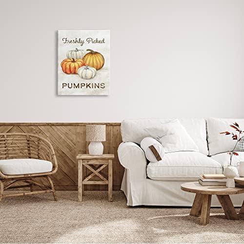 Stupell Industries Pumpkin Harvest Floral, 24 x 30 Inch Canvas Wall Art - Image 3
