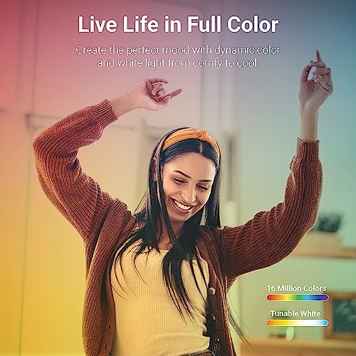 HALO HLB6099WZRGBWMWR 6” Smart Wi-Fi Slim Canless LED Downlight Powered by WiZ Pro, Dimmable Full Color with Smart Home Integration (Pack of 4)