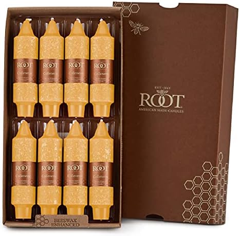 Root Candles 8-Count Unscented Timberline Collenettes, 5-Inch, Butterscotch by RootCandles