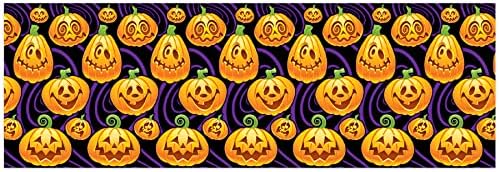 Beistle Jack-O-Lantern Wall Backdrop, 4’ x 30’ - Fall Pumpkin Decorations, Photo Backdrop, Party Backdrop, Easy to Adhere Wall Covering, Photography Backdrop, Halloween Decorations