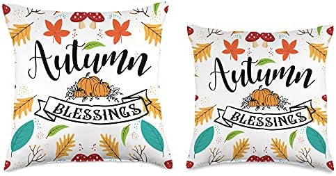 Autumn Blessings Thanksgiving Vibes Pumpkin Spice Fall Lover Throw Pillow - Image 3