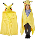 Pokemon Pikachu Hooded Throw - Kids Bedding Super Soft Throw Blanket - 30 in x 50 in, (Officially Licensed Product) by Franco