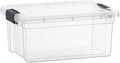 Superio Clear Storage Box with Lid, 36 Quart Plastic Container Bins for Organizing, Stackable Crates, BPA Free, Non Toxic, Odor Free, Organizers for Home, Office, School, and Dorm