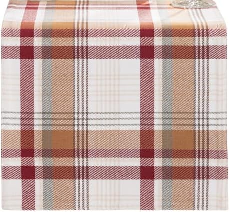 Seneca Plaid Harvest Cotton Table Runner, Multicolor - 13" W x 70" L by Unknown