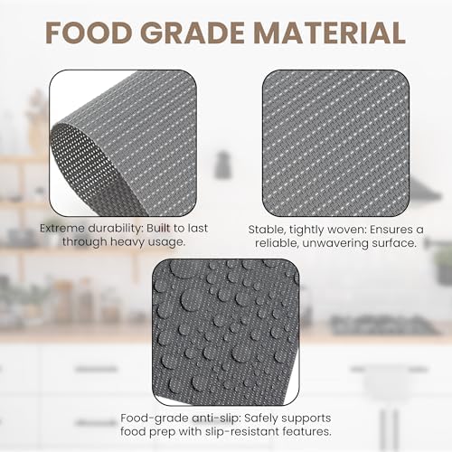 Dainty Home Washable Placemats Set of 6 – 12x18 Inch, Heat-Resistant, Non-Slip, Modern Table Mats for Dining, Kitchen, Family Meals – Easy to Clean, Durable