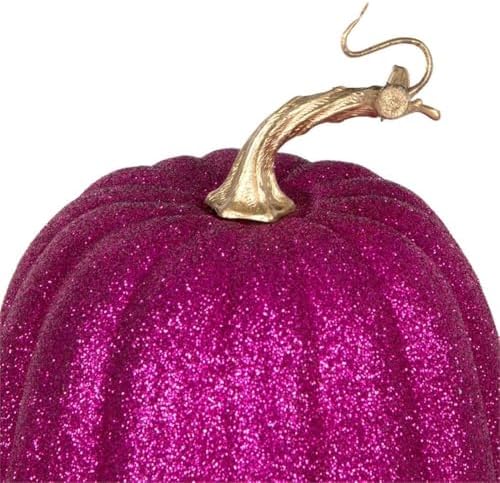 Vickerman 8" Pink Pumpkins Assorted Set of 3. Three Pieces Assorted, Sizes: 9"(W) x 8"(H),7.5"(W) x 8"(H), 6.25"(W) x 8"(H). Fabric Pumpkin with styrofoam Inner. - Image 2