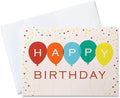 CEO Cards - Birthday Greeting Cards (Party Balloons), 5x7 Inches, 25 Cards & 26 White Envelopes (B1705)