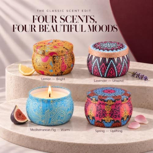 Scented Candles Gift Set for Women, 4 Pack Soy Wax Candles for Home Scented - Image 4