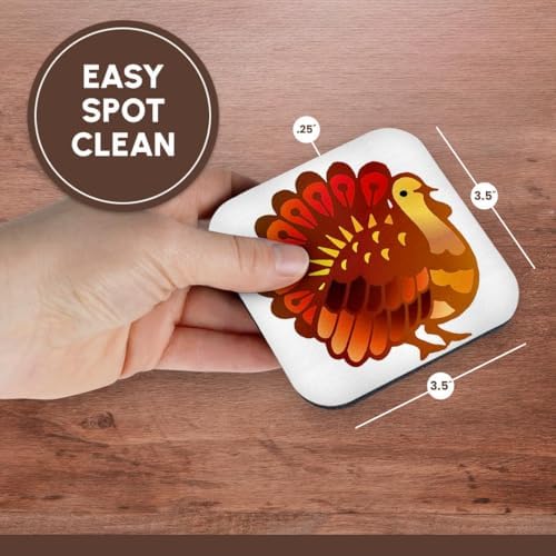 3dRose TNMGraphics Holidays - Thanksgiving Turkey - Set of 4 Coasters - Soft (CST_62708_1) - Image 7