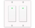 Smart Light Switch, Compatible with Alexa, Google Assistant, IFTTT, WiFi Light, Neutral Wire Required, Schedule Setting APP Remote Control, ETL, No Hub Required (2 Gang Smart Switch)