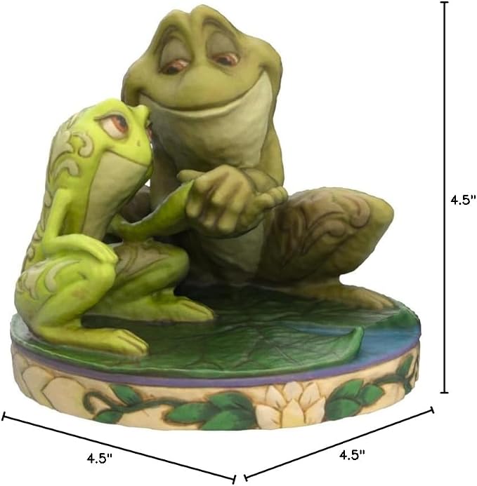 Enesco Disney Traditions Collection by Jim Shore The Princess and The Frog Tiana and Naveen Figurine- Resin Hand Crafted Painted Collectible Disney Figurines Decorative Home Decor Statue, 4.5 Inch