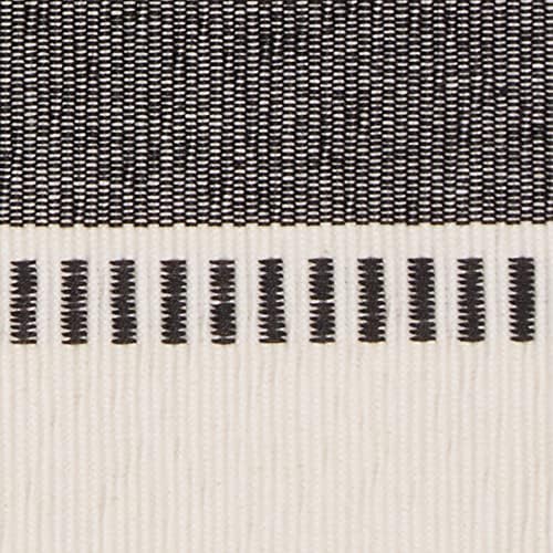 DII Dobby Stripe Table Runner, 13x108 Black & Cream Background - Image 3