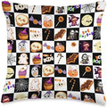 Halloween Spooky Sweets Candy Corn Cutie Sugar Rush Plaid Throw Pillow by Unknown