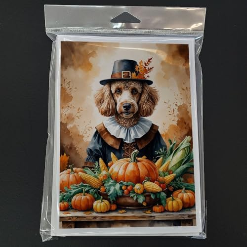 Caroline's Treasures Poodle Dogs Blank 5x7 Note Cards Set of 8 - Image 3
