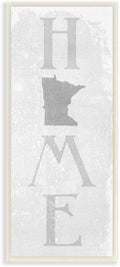 'Minnesota Home State Map Grey Textured Word'| Wall Plaque Art | Stupell Industries | 7 x 17 Inches, Easy to Hang and Sturdy, Made in USA, by Lil' Rue
