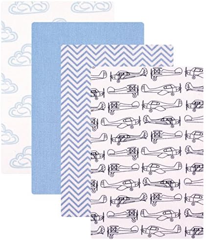 Hudson Baby Unisex Baby Cotton Flannel Receiving Blankets, Airplane, One Size by HudsonBaby