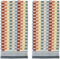 SKL Home Fall/Thanksgiving Multi Mod Stripe Hand Towel Set-2pc, Earthtones by SKLHomebySaturdayKnightLtd