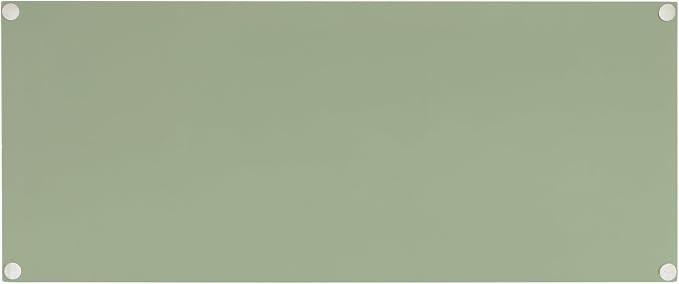 Kate and Laurel Halsey Rectangle Decorative Narrow Tray with Gold Metal Handles; 24 x 10; Green and Gold; Modern Glam Slim Serving Tray with Handles for Living Room Decor