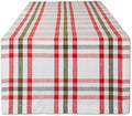DII Jolly Christmas Tree Collection Holiday Table & Kitchen Décor, Table Runner, 14x108, Christmas Plaid by DII