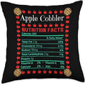 Apple Cobbler Nutrition Facts Thanksgiving Christmas Dinner Throw Pillow by Unknown