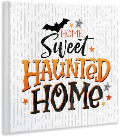 Sweet Haunted Home Patterned, 12 x 12 Inch Mounted Print on Wall Plaque