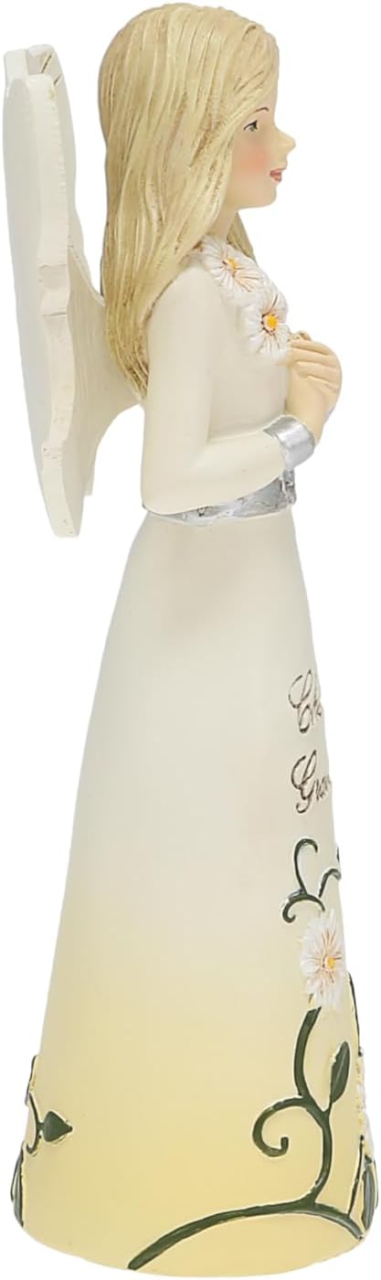 Pavilion Gift Company - Cherished Grandmother - 5" Angel Figurine Floral Spring Home Decor Grandma Nana Mimi Granny Gigi Present from Granddaughter Grandson Grandkids