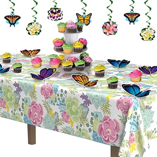 Beistle Succulents Tablecover, 54"x108", 2 Pieces, Spring Summer Picnic Tea Plant Party Table Decorations - Image 5