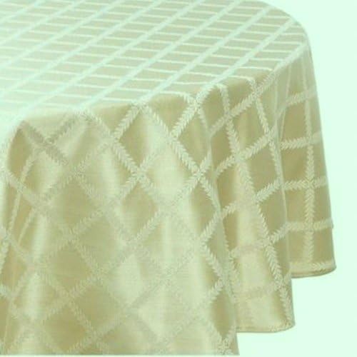 Lenox Laurel Leaf Tablecloth, Ivory - 70"W x 70"L Round by Lenox