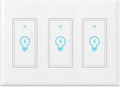 Micmi WiFi Light Switch, Alexa & Google Home Compatible, Timing Function, 3 Gang Smart Touch Switch