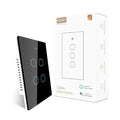 MOES ZigBee Smart Touch Wall Light Switch,Requires Tuya ZigBee Hub,No Neutral Wire/N+L Wiring,No Capacitor,Smart Life Tuya 2/3 Way Remote Control, Work with Alexa Google Home, 2MQTT,4 Gang Black
