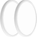 MODERN LED Flush Mount Ceiling Light, 9inch High Bright 2800lm, Super Slim LED Ceiling Light Fixture, Ceiling Light for Bedroom, Living Room, Dining Room… (White, 9in-2Pack)