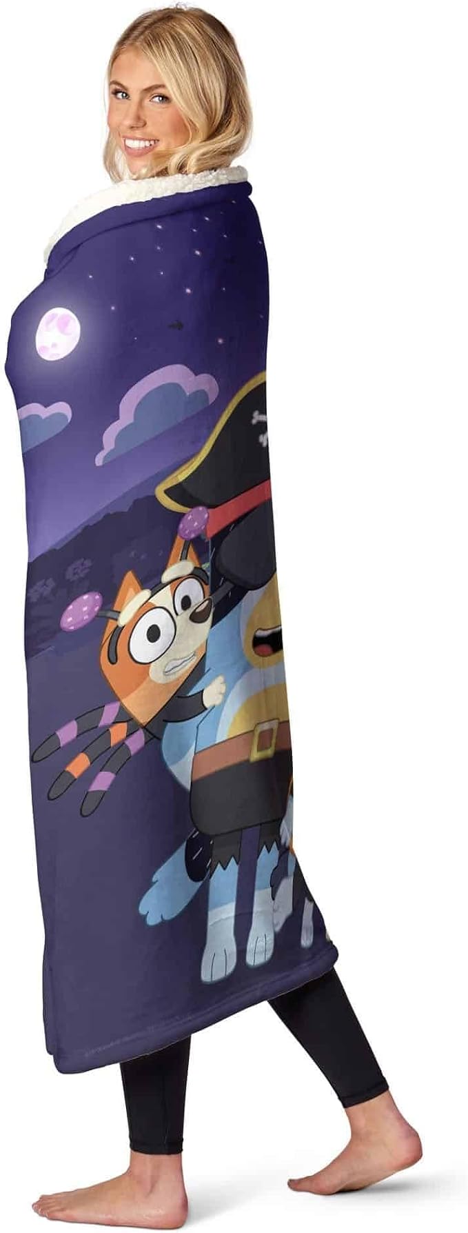 Northwest Bluey Silk Touch Sherpa Throw Blanket, 50" x 60", Family Halloween