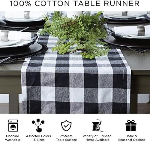 DII Dobby Stripe Table Runner, 13x72, Redwood & Cream Background - Image 5