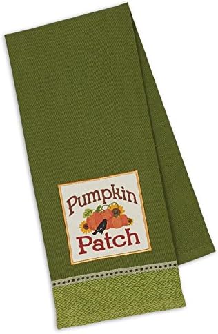 DII Thanksgiving Fall Kitchen Towels Collection Decorative Embellished Dish Towel Set, 18x28", Country Pumpkin, 3 Count - Image 4
