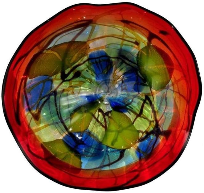 Dale Tiffany Favorite Art Glass Collection Hankley Wall Decor, 9", Blue