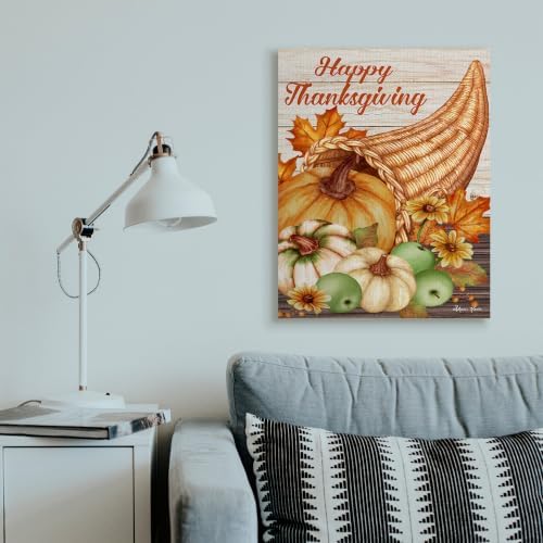 Stupell Industries 'Happy Thanksgiving Harvest Cornucopia'| Canvas Art - Image 2