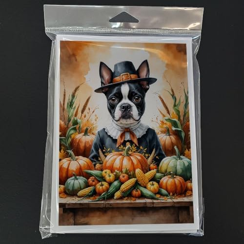 Caroline's Treasures Boston Terrier Dogs Blank 5x7 Note Cards Set of 8 - Image 3
