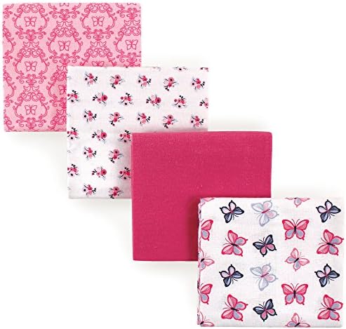 Hudson Baby Unisex Baby Cotton Flannel Receiving Blankets, Butterflies, One Size by HudsonBaby