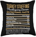Turkey Stuffing Shopp Turkey Stuffing Thanksgiving Nutrition Facts Favorite Food Throw Pillow, 18x18, Multicolor by Unknown