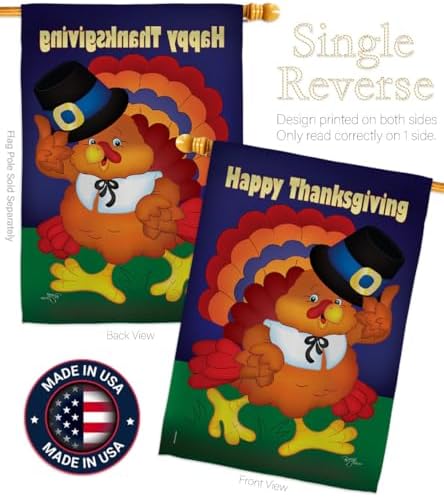Breeze Decor Fall Tapestry Wood Dowel Set Rod Home Banner Textile Poster Flag Stand Pole Room Wall Scroll Hanging Pumpkins Happy Thanksgiving Turkey Indoor Decor, Autumn Gifts Made in USA - Image 3