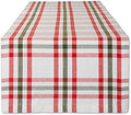 DII Jolly Christmas Tree Collection Holiday Table & Kitchen Décor, Table Runner, 14x72, Christmas Plaid by DII