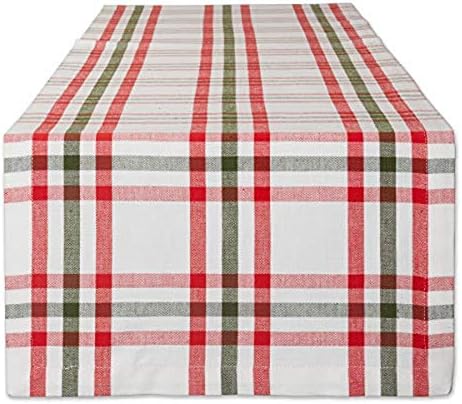 DII Jolly Christmas Tree Collection Holiday Table & Kitchen Décor, Table Runner, 14x72, Christmas Plaid by DII