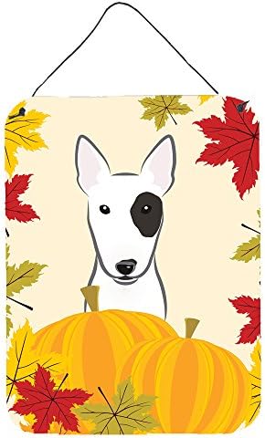 Caroline's Treasures BB2015DS1216 Bull Terrier Thanksgiving Wall or Door Hanging Prints Aluminum Metal Sign Kitchen Wall Bar Bathroom Plaque Home Decor Front Door Plaque, 12x16, Multicolor by CarolinesTreasures