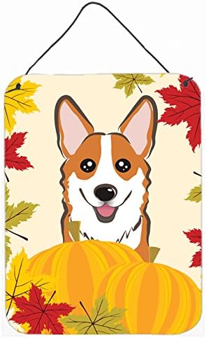 Caroline's Treasures BB2060DS1216 Red Corgi Thanksgiving Wall or Door Hanging Prints Aluminum Metal Sign Kitchen Wall Bar Bathroom Plaque Home Decor Front Door Plaque, 12x16, Multicolor - Image 3