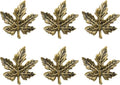 DII Decorative Maple Leaf Metal Napkin Rings, Gold, Set of 6 by DII