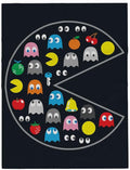 PAC-MAN Retro Cozy Throw 46 in x 60 in – Soft Cozy Plush for Couch, Bed & Travel, Collectible Gift (100% Officially Licensed Product) by Franco Collectibles®