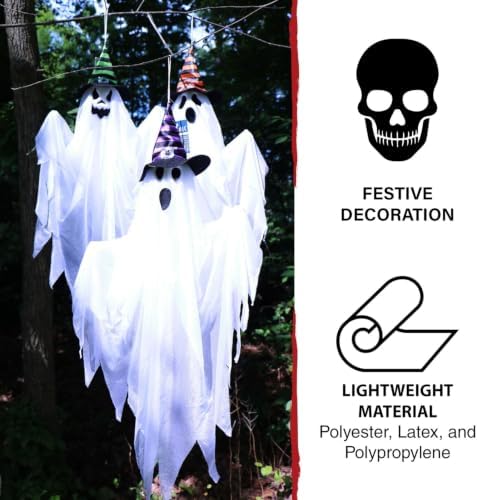 Haunted Hill Farm 26" Hanging Ghosts Halloween Animatronic